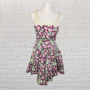LC Lauren Conrad Floral Mini Dress - Pink and Green